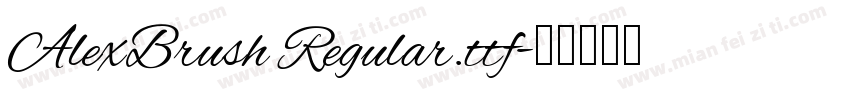 AlexBrush Regular.ttf字体转换